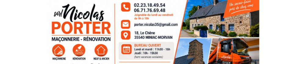 SARL Porter Nicolas Maçonnerie Rénovat...