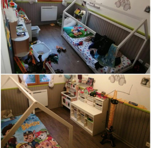 Photo de galerie - Chambre d'enfant désencombrer.