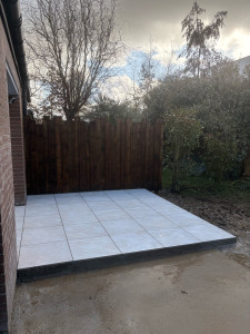 Photo de galerie - Réalisation terasse en carrelage 