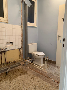 Photo de galerie - Rénovation total salle de bain + toilette ( en cours) 