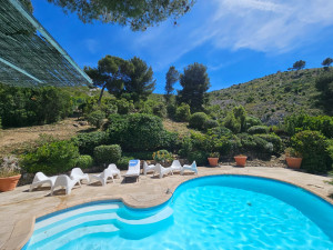 Photo de galerie - Taille et débroussaillage aux abords de la piscine afin de dégager les espaces, apporter plus de propreté et profiter pleinement d'un extérieur entretenu et agréable.