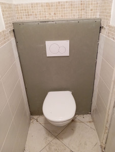 Photo de galerie - WC suspendu avec coffre en placo