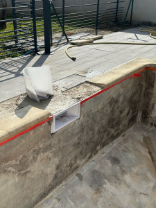 Photo de galerie - Rénovation skimmer piscine 