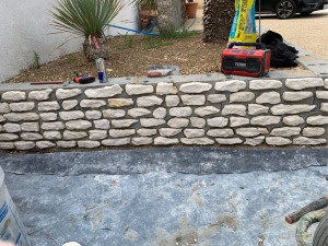 Photo de galerie - Pose de pierres apparentes 