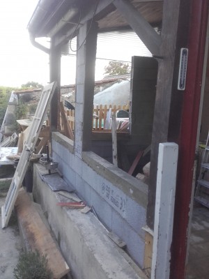 Photo de galerie - Maconnerie - construction petite véranda 