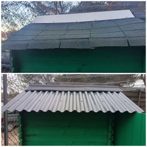 Photo de galerie - Réfection toiture chalet bois