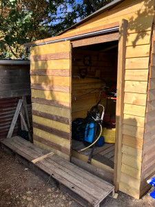 Photo de galerie - Fabrication d’un abri de jardin 
