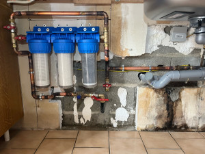Photo de galerie - Installation d’un anti calcaire avec mise en place des cuivres