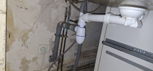 Photo de galerie - Réparation de fuite sous évier avec modification pour fiabiliser 
