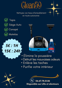 Photo de galerie - Je met en location ma shampouineuse à prix raisonnable et à la portée de tous ?