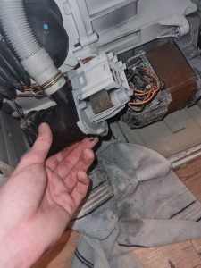 Photo de galerie - Réparation d'une pompe de vidange sur un lave linge 