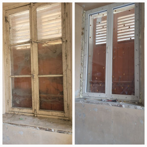Photo de galerie - Pose de deux fenêtres PVC dans cette vielle bâtisse en rénovation,  gain d énergie pour cette famille.