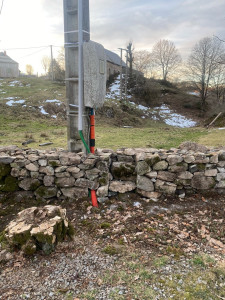 Photo de galerie - Réalisation d’un mur en pierre sèche