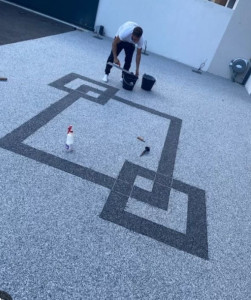 Photo de galerie - Moquette de pierre c'est une de mes spécialités chantier landivisiau du 5 août 2023