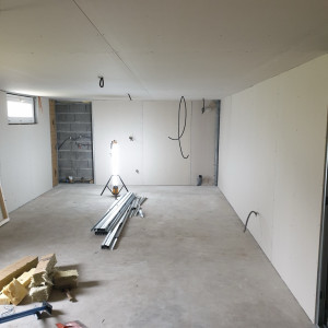 Photo de galerie - Pose de placo mur et plafond avec doublage 