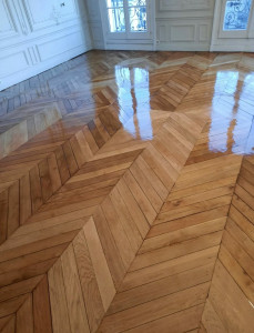 Photo de galerie - Vitrification parquet ancien 