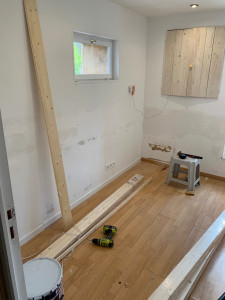 Photo de galerie - Avant pose de bardage en bois 