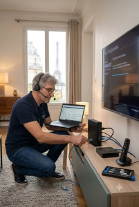 Photo de galerie - Installation et configuration d'une box Internet
