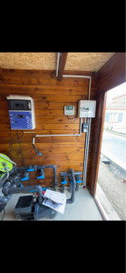 Photo de galerie - Création d’un tableau secondaire pour alimenter un cabanon en prise et éclairage + un départ piscine. 