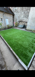 Photo de galerie - APRES Pose de gazon synthétique