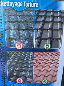 Photo de galerie - Nettoyage de toiture avec traitement hydrofuge et imperméabilisant