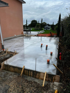 Photo de galerie - Dalle béton pour extension 