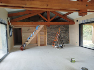 Photo de galerie - Pose brique de parement 