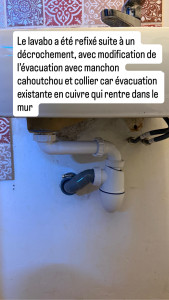 Photo de galerie - Modification évacuation 