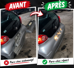 Photo de galerie - Réparation pare-choc arrière 