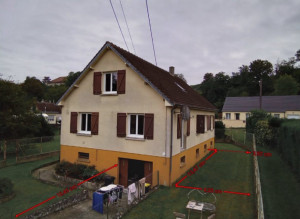 Photo de galerie - Prise de cotes et Déclaration Préalable — Création d’un escalier extérieur et pose de Velux | Oise (60)