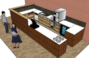 Photo de galerie - Conception bar
dessin 3D