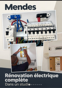 Photo de galerie - Installation d’un tableau électrique dans un studio