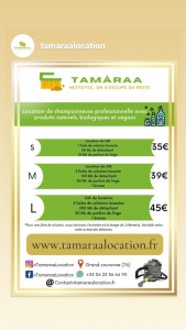 Photo de galerie - Tamaraa location à partir de 35€ pour 24h produits naturels et biologiques et vegans inclus. 