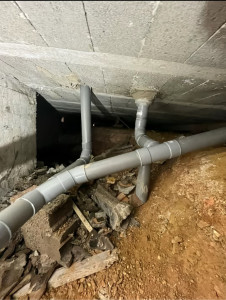 Photo de galerie - Reprise complet d’un vide sanitaire, suite à une malfaçon de l’ancien plombier?