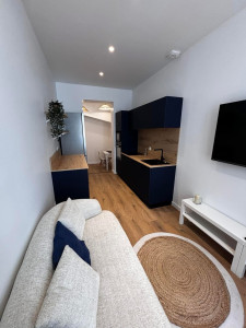 Photo de galerie - Rénovation complète appartement ( photo de la cuisine /sejour ) 