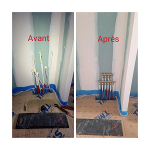 Photo de galerie - Mise en place collecteur eau sanitaire 
