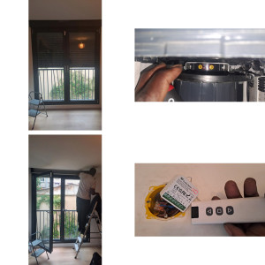 Photo de galerie - Remplacement moteur volet roulant et réglage télécommande