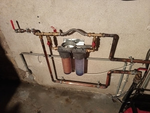 Photo de galerie - Installation d'un double filtre anti calcaire 