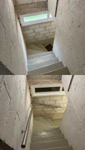 Photo de galerie - Pose main courante inox escaliers