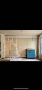 Photo de galerie - Ratissage mur et plafond avec mise en peinture ( Avant ) 