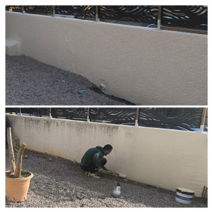 Photo de galerie - Peinture et pose de claustra extérieur 