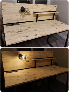 Photo de galerie - Création d'un établi avec électricité pour fabriquer encore d'autre choses !