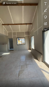 Photo de galerie - Plâtrerie maison individuelle ( pose bandes placo )