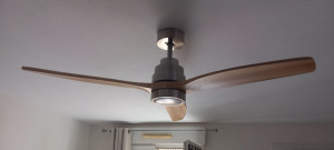 Photo de galerie - Pose ventilateur plafond béton et placo