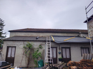Photo de galerie - Dépose d'un toit en fibro ciment
