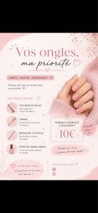 Photo de galerie - Entretient de l’ongle et pose de vernis simple 