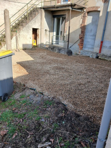 Photo de galerie - Cours gravillonnee apres 