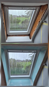 Photo de galerie - Suite a un changement de velux !
rhabillage en placo. 