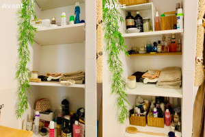 Photo de galerie - Rangement structuré et esthétique pour libérer l'esprit en simplifiant le quotidien et créant un environnement apaisant. En alliant des principes de home staging et l'art de vivre Hygge, on romantise son espace, retrouve confort, sérénité et bien-être.