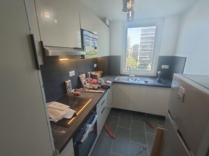 Photo de galerie - Installation de cuisine de a à z, pose de carrelage. pose de parquet..